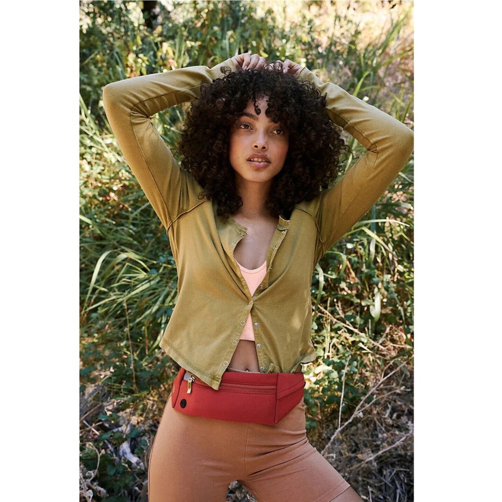 Free People Movement Courtside Cardi Blouse Top